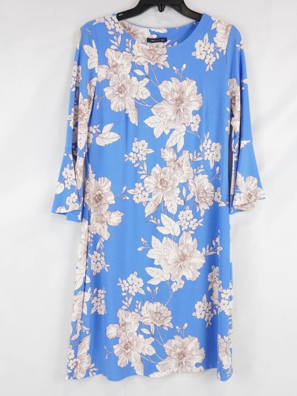 Tommy Hilfiger Floral Print Fit & Flare Dress Blue Anniversary Party Bride's Mom